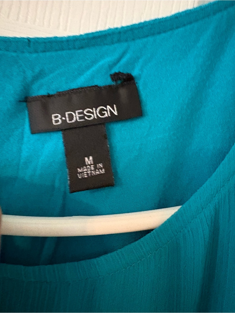 Teal Chiffon Poncho Blouse Flutter Sleeve Overlay Top Medium - Picture 8 of 9